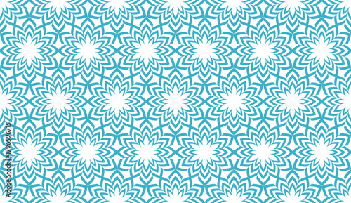 Blue Geometric Seamless Pattern. Vector Repeating Background.