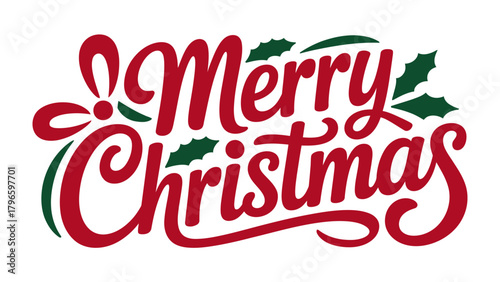 Festive Greetings: Merry Christmas Celebration: A vibrant holiday greeting, with decorative text and classic imagery, radiates warmth and anticipation for the season of joy.