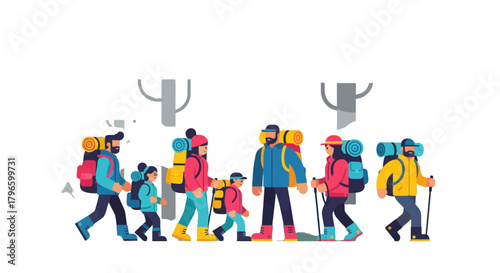 Group Of Hikers Traversing Scenic Trails In Wilderness Areas Seeking Adventure Together