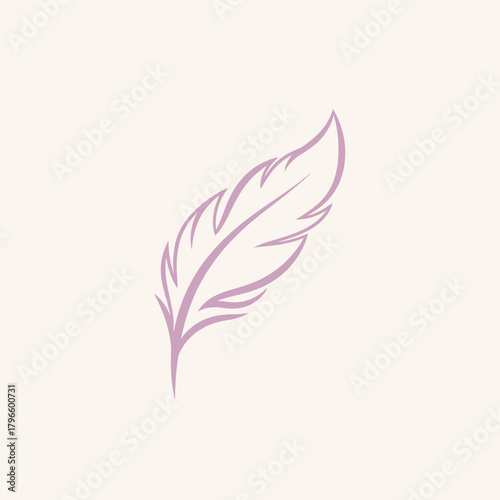 vector illustration of feather