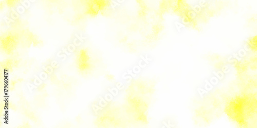 Abstract bright yellow watercolor texture on white paper background for design, banner, wallpaper or presentation.