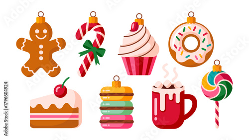 Sweet Ornaments: A delightful assortment of festive sweets and treats transformed into cheerful ornaments. Each a miniature emblem of joy and flavor.