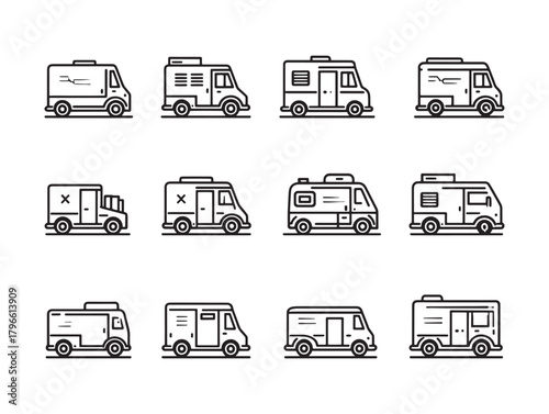 Refrigerated Van Line Art Delivery Vehicle
