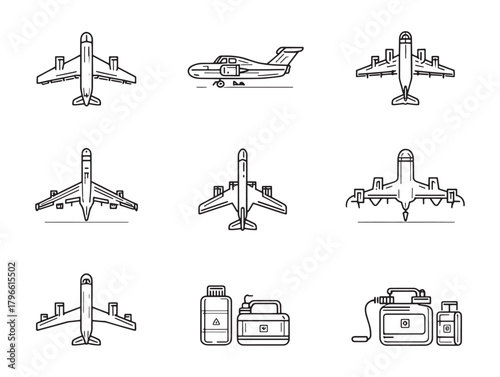 Refueling Plane Line Art Soaring High