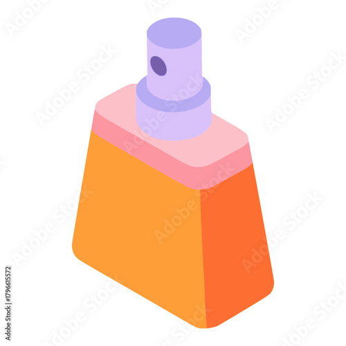 perfume bottle fragrance beauty flat color vector illustration template design