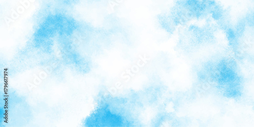 Light blue watercolor abstract background illustration gentle smoke effect against a white background.