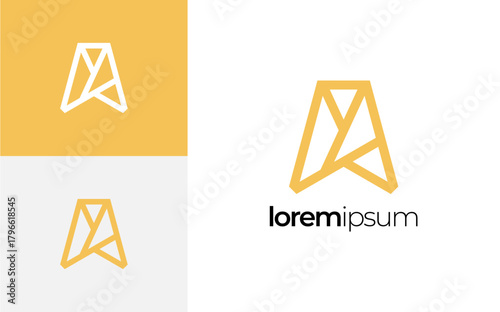 logo design. an initial "a". an innovative initial letter logo template.