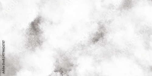 Delicate white watercolor texture with soft gradients cloudy and fogy stains, ethereal black and white grunge patterns for elegant artistic design projects.
