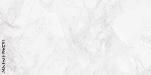 A striking close up view of a white marble texture with elegant grey veining patterns across its surface