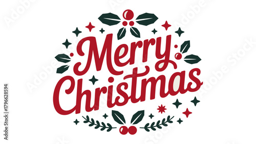 Joyful Christmas Message: A festive and eye-catching Christmas message, designed in a classic and inviting style, conveying warm holiday wishes.