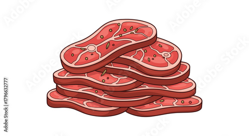 Juicy steak pile tempts meat lovers and chefs alike with vibrant color and mouthwatering promise for delicious dishes and grilling adventures