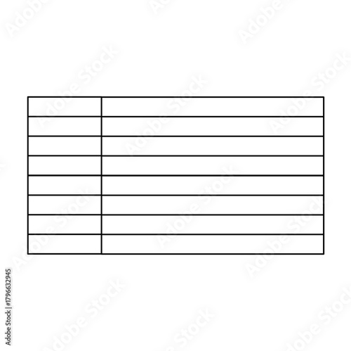 Blank Table Chart Template
