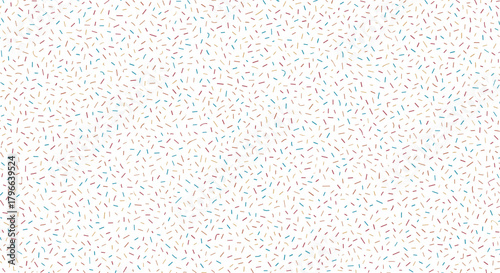An abstract pattern of colorful dots scattered across a white background creating a textured and visually appealing design element.