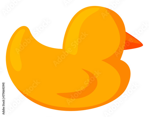 Yellow rubber duck toy illustration symbolizing bath time fun, children’s play, and cute accessories