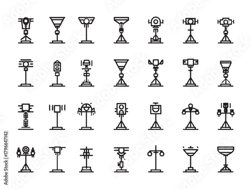 Runway Lights line art modern vision