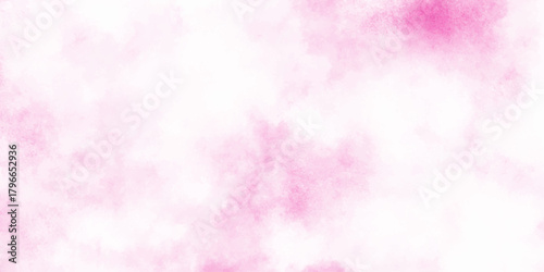 Abstract pink watercolor texture background with soft cloudy splashes white background subtle gradients and translucent layers.