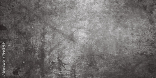 Dark gray grunge texture background distressed concrete wall surface rough cement pattern industrial moody backdrop template.