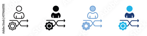 Change management icon set multiple style collection