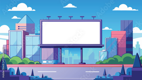 Showcase your brand on a vibrant billboard in a bustling city, perfect for eye-catching advertising and modern marketing campaigns that make a statement