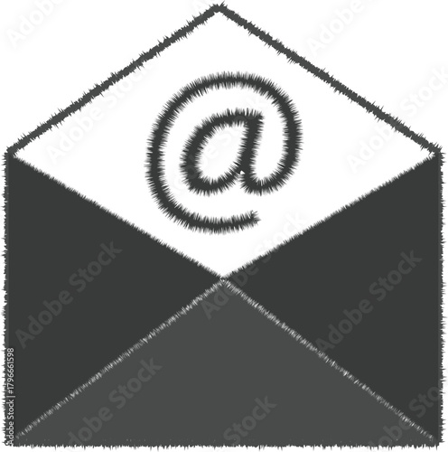 envelope with email symbol/ email icon/ mail icon/ envelope icon/ message icon/ email symbol/ mail symbol/ inbox icon/ send icon/ communication icon/ contact icon