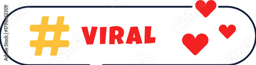 Unlock trending success with this vibrant #Viral hashtag and heart graphic, perfect for social media campaigns and capturing audience attention.