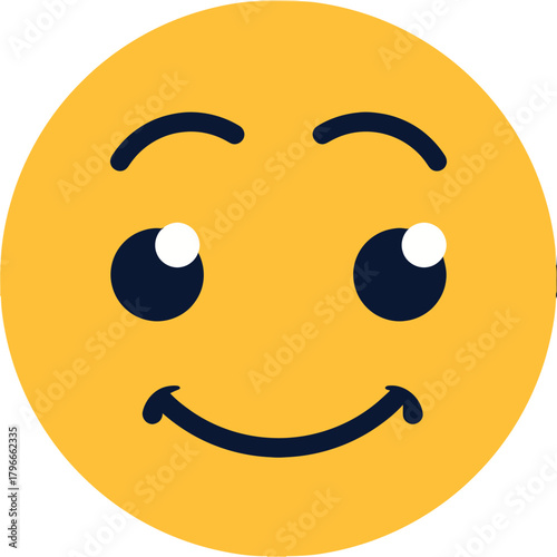 Joyful yellow emoji expresses happiness and positive vibes, perfect for adding charm to digital content and communications, conveying a friendly and approachable sentiment to audiences worldwide.