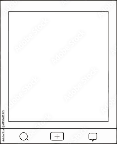 Create engaging social media content with this modern digital interface frame, perfect for showcasing stories, posts, and profiles with a clean, minimalist aesthetic that captures attention instantly.