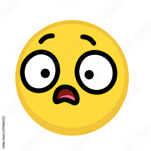 Shocked emoji face expresses extreme surprise and disbelief with wide eyes and open mouth, perfect for conveying unexpected news or startling moments instantly.