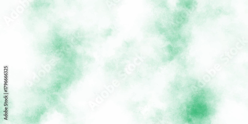 green grunge polished texture with soft clouds, Light green watercolor background subtle smoke texture dreamy mint ink cloud wash on white paper surface spring nature effect.	