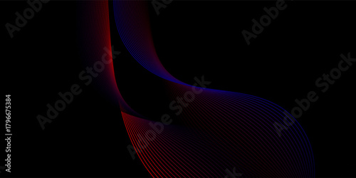 Line Blue and red life line design gradient wave music noise good. Modern nice simple art abstract graphic old layout