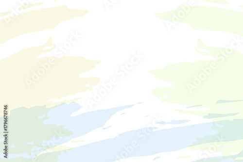 A layered effect of translucent pastel films, creating a complex and visually intriguing surface.