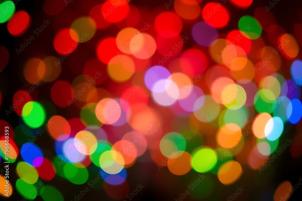 Fototapeta premium Generative AI bokeh lights abstract celebration vivid colors background.