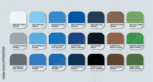 Sitta azurea Color Palette. blue nuthatch (Sitta azurea) is bird species in the nuthatch family Sittidae. Sitta azurea color Tone Swatch Chart with HEX Codes and Color Names. dark metal coloring code