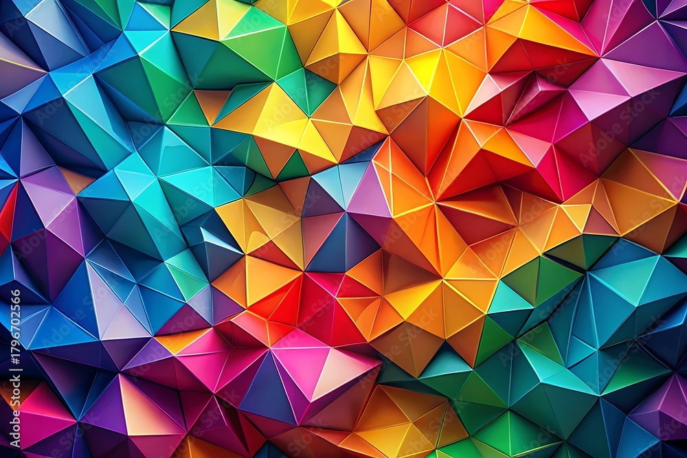 Obraz premium Colorful piece of paper with triangles and squares