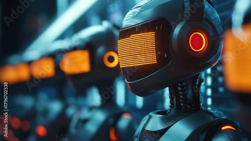 AI robots analyze financial data to enhance fraud detection in modern technology, AI robots that analyze financial data to detect fraudulent transactions Security detection concept