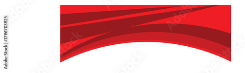 Vector red line background curve element with white space for text and message design, overlapping layers, vector
