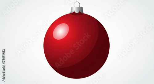 Golden christmas bell with holly and red ribbon on white background for festive holiday season greetings and decorations