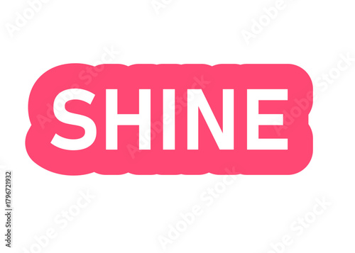 shine sticker vector on a white background
Vector sticker with the inscription on a white background