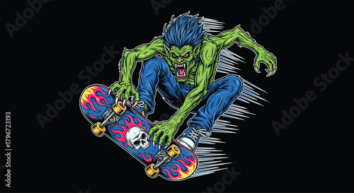 Skate Punk Ghoul Kickflip
