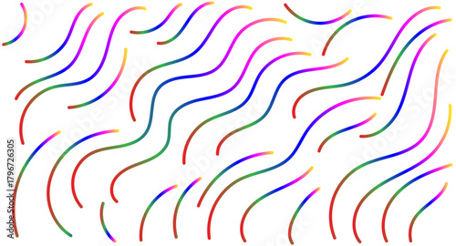 Abstract pattern of vibrant colorful wavy lines creating a dynamic visual texture Vector