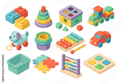Vibrant children's educational toys for early development and imaginative play