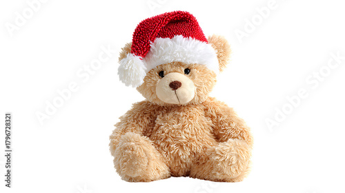 christmas teddy bear isolated
