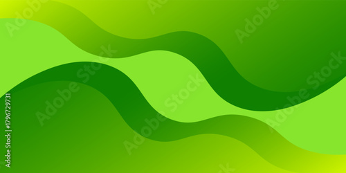 Simple wavy abstract background with yellow green gradations