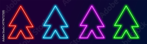 Social media template gradient neon frame rectangle smoke haze mist glow futuristic border pink blue red orange purple design element transparent light vector banner led background