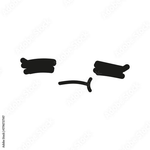 Emoticon Illustrative Representation Exploring a Pictorial Mood of Disappointment or Dissatisfaction