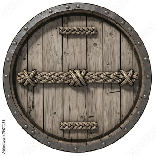 Wooden Shield Close Up Medieval Viking Antique Protection