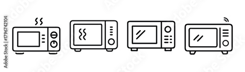 Modern office microwave vector illustration icon scalable eps graphic
