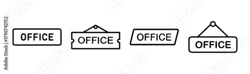 Office nameplate vector icon scalable graphic illustration design