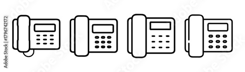 Vector illustration of a modern office phone icon scalable graphic design