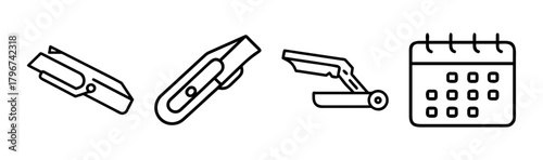 Paper cutter icon vector graphic design tool office supplies tool